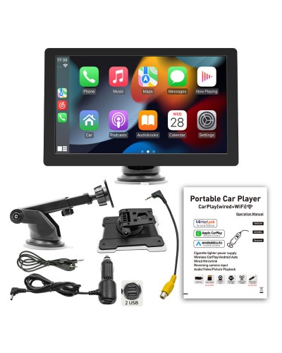 Преносим CarPlay / Android Auto дисплей No brand X5308L, 9", За автомобил - 13317