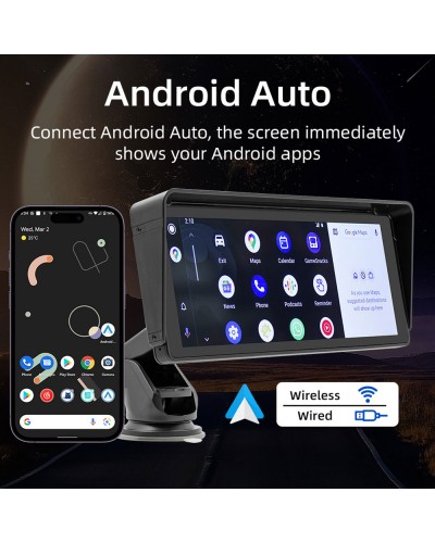 Преносим CarPlay / Android Auto дисплей No brand X5313, 10.26", За кола - 13318