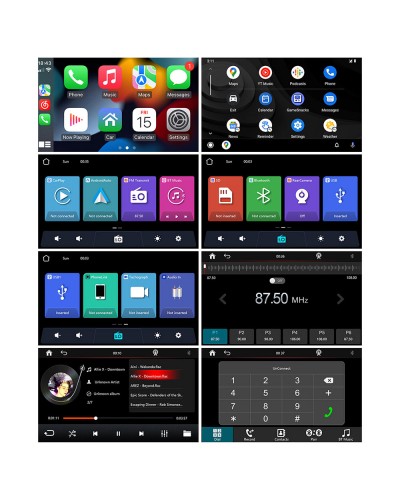 Преносим CarPlay / Android Auto дисплей No brand, X5570R, 7", За автомобил - 13322