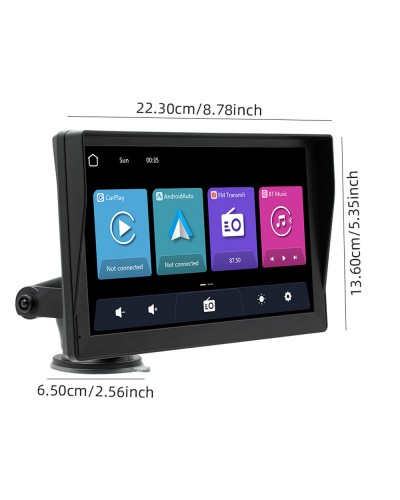 Преносим CarPlay / Android Auto дисплей No brand, X5590R, 9", За автомобил - 13321