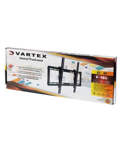 Стойка за телевизор No brand, За стена, Накланяща, До 60", Черен - 17920