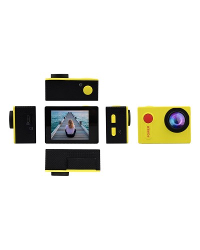 Водоустойчива екшън камера No brand ECM-SJ4000W4B, 12 Mp, Full HD, 140°, Жълт - 91069