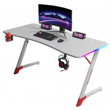 Геймърско бюро No brand D2209, 4 в 1, RGB, Бял - 74002