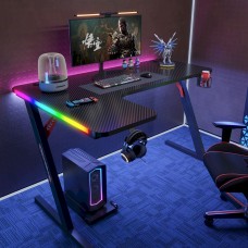 Геймърско бюро No brand P201, 4 в 1, RGB, Черен - 74003