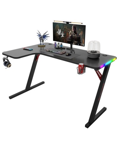 Геймърско бюро No brand P201, 4 в 1, RGB, Черен - 74003