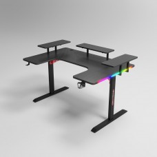 Геймърско бюро No brand P203, 5 в 1, RGB, Черен - 74004