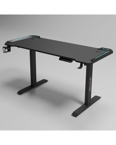 Геймърско бюро No brand Y100-B, 4 в 1, RGB, Черен - 74008