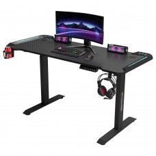 Геймърско бюро No brand Y100-B, 4 в 1, RGB, Черен - 74008