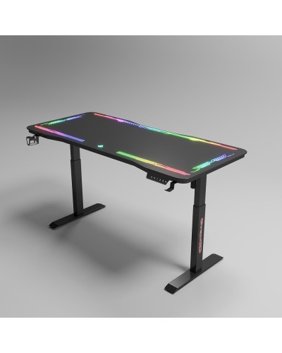 Геймърско бюро No brand Y109, 4 в 1, RGB, Черен - 74009