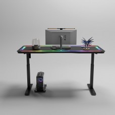Геймърско бюро No brand Y109, 4 в 1, RGB, Черен - 74009