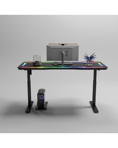 Геймърско бюро No brand Y109, 4 в 1, RGB, Черен - 74009