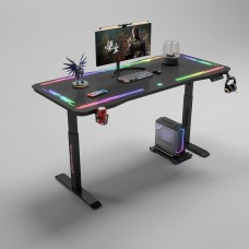 Геймърско бюро No brand Y109, 4 в 1, RGB, Черен - 74009