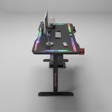 Геймърско бюро No brand Y109, 4 в 1, RGB, Черен - 74009