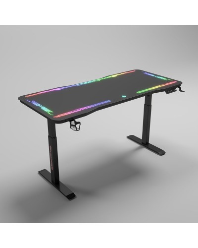 Геймърско бюро No brand Y109, 4 в 1, RGB, Черен - 74009