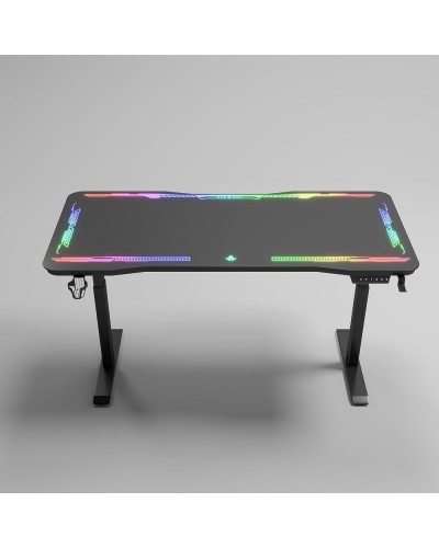 Геймърско бюро No brand Y109, 4 в 1, RGB, Черен - 74009