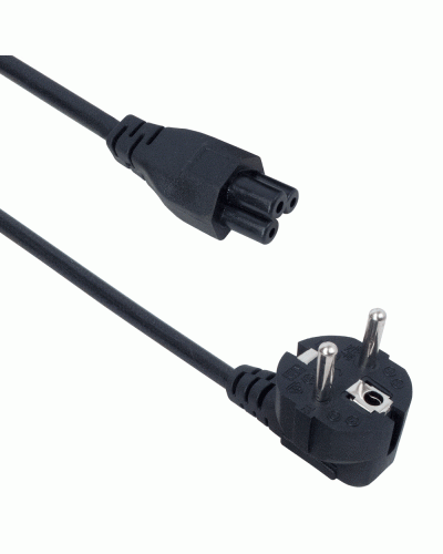 Захранващ кабел DeTech, За лаптоп, 5.0m, CEE 7/7 - IEC C13, High Quality - 18418