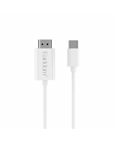 Кабел Earldom ET-W32, Type-C - HDMI 4K, 2м., Бял - 40375
