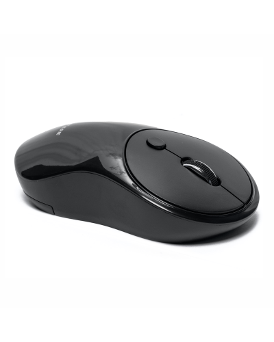 Мишка DeTech D12WL, Безжична, USB, Черен - 782