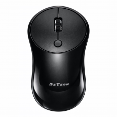 Мишка DeTech D12WL, Безжична, USB, Черен - 782