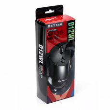 Мишка DeTech D12WL, Безжична, USB, Черен - 782