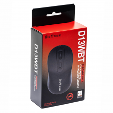 Мишка DeTech D13WBT, Bluetooth, USB, Черен - 783