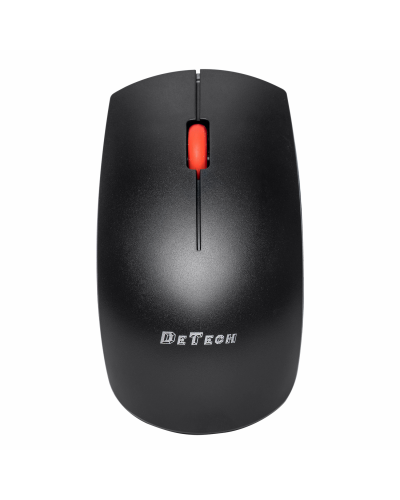 Мишка DeTech D15WL, Безжична, USB, Черен - 785