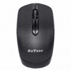 Мишка DeTech D16WL, Безжична, USB, Черен - 786
