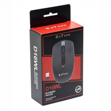 Мишка DeTech D16WL, Безжична, USB, Черен - 786