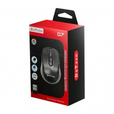 Мишка DeTech D7, Безжична, USB, Черен - 776