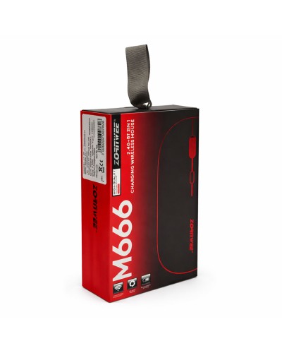 Мишка ZornWee M666, Bluetooth, USB, Черен - 780