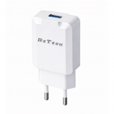 Мрежово зарядно устройство DeTech, DE-36, 5V/1A 220V, 1 x USB, Бял - 40537