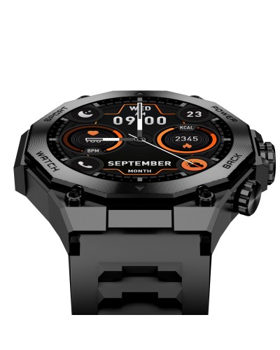 Смарт часовник Aurafit AM18, Amoled, Черен - 73129
