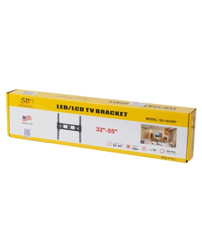 Стойка за телевизор No brand, За стена, Накланяща, До 55", Черен - 17918