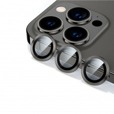 Стъклен протектор за камера DeTech, за iPhone 17 PRO MAX, Черен - 52764