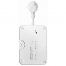 Удължител No brand, 2 гнезда, 250V, 10A, 2 x USB F, 2 x USB-C, С ключ, Бял - 17963