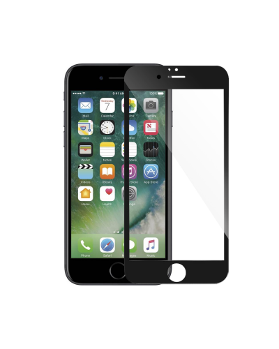 Стъклен протектор Mocoson Nano Flexible, за iPhone 7 Plus, 5D, 0.3 mm, Черен - 52530
