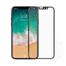 Стъклен протектор за целия дисплей No brand, за iPhone X / XS / 11 Pro, 5D, 0.3 mm, Черен - 52373