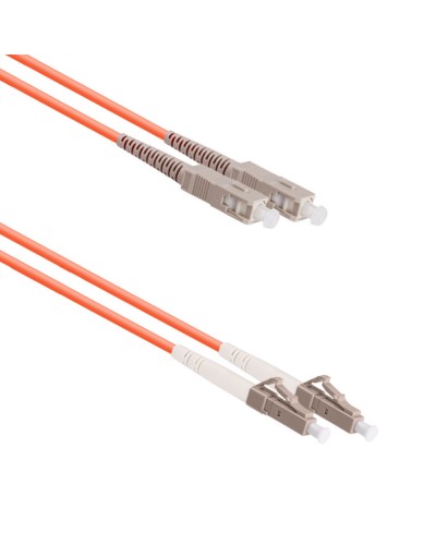 Оптичен пач кабел DeTech, SC-LC, UPC, Multimode, Duplex, 3.0м, Оранжев - 18338
