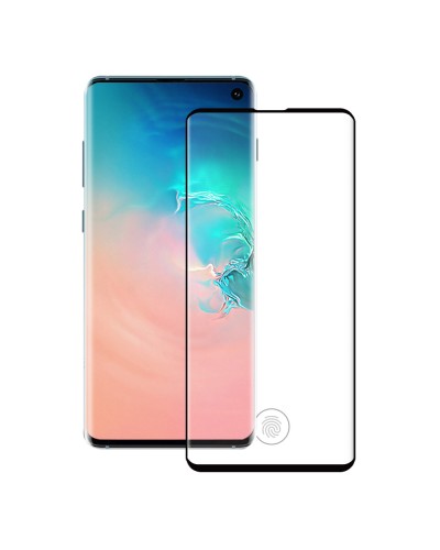 Стъклен протектор за целия екран No brand, За Samsung Galaxy S10, 6D, Full glue, 0.3mm, Черен - 52522