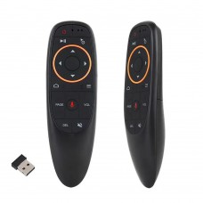 Универсално дистанционно No brand G10, Air mouse, USB 2.4GHz, Микрофон, IR програмируемо, Черен - 13051