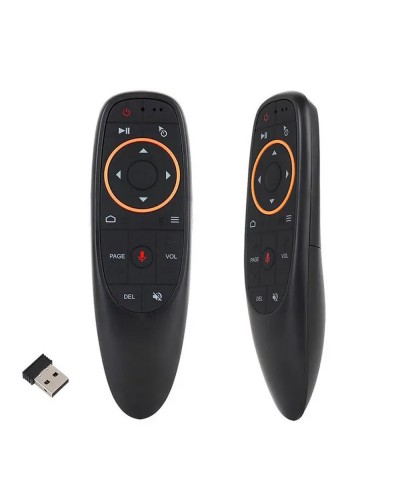 Универсално дистанционно No brand G10, Air mouse, USB 2.4GHz, Микрофон, IR програмируемо, Черен - 13051