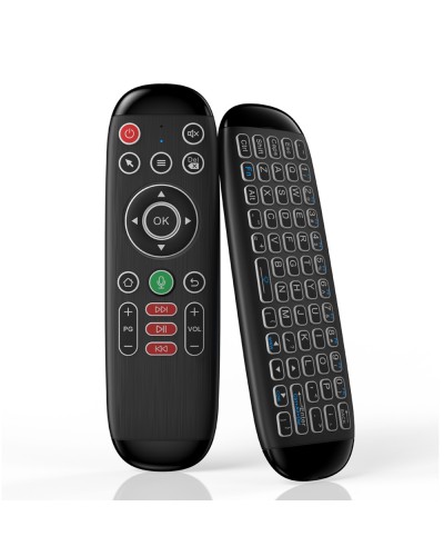 Универсално дистанционно No brand M6, Air mouse, USB 2.4GHz, Микрофон, IR програмируемо, Черен - 13057