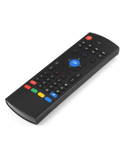 Универсално дистанционно No brand MX3, Air mouse, USB 2.4GHz, Микрофон, IR програмируемо, Черен - 13048