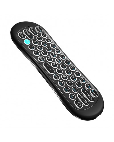Универсално дистанционно No brand R2, Air mouse, USB 2.4GHz, Микрофон, IR програмируемо, Черен - 13043