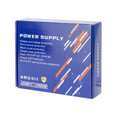 Импулсен захранващ блок No brand, 12V/10A, 9 Изхода, Метална кутия, Сив - 344