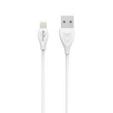 Кабел за данни DeTech DE-24i, Lightning (iPhone 5/6/7/SE), 1.0m, Бял - 14127
