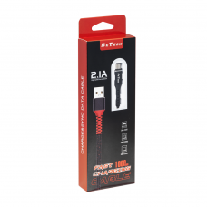 Кабел за данни DeTech DE-C25i, Lightning (iPhone 5/6/7/SE), 1.0m, Черен - 40107