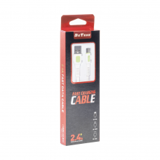 Кабел за данни DeTech DE-C36i, Lightning, 1.0m, Бял - 40192