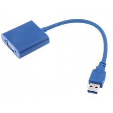 Преходник No brand, USB3.0 към VGA, Син - 18164