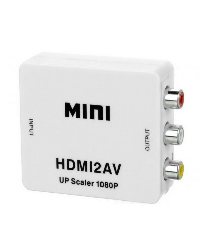 Конвертор, No brand, HDMI към AV (3RCA), Бял - 18301